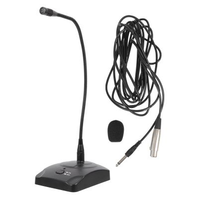 Uonlytech Wired Conference Microphone Adjustable Gooseneck Condenser Mic 5M Cable Desktop Computer Accessory High Sensitivity for Online Meetings and Streaming
