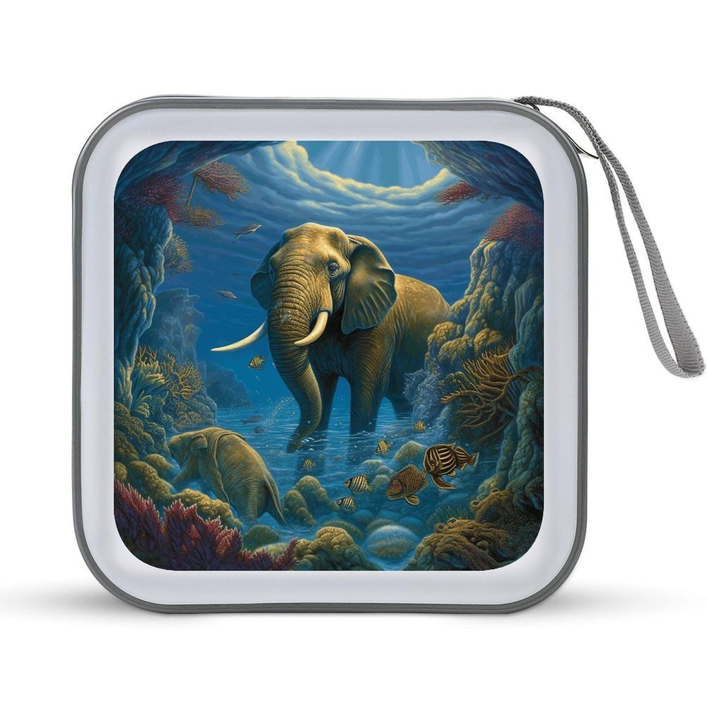FekiLoot Cute Animal CD Case 40 Capacity DVD Case Holder Portable Zipper CD Cases Holder Large Storage Disc Wallet Bag Hard Plastic DVD Cases for Car Home Travel