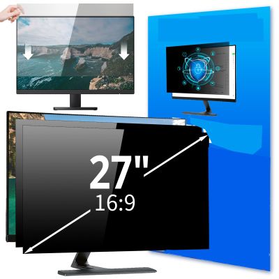 27" Computer Privacy Screen Filter for 16:9 Widescreen Monitor Screen Protector, Desktop PC Monitor Privacy Film, Shield and Anti-Glare, Scratch, Anti Blue Light Protector