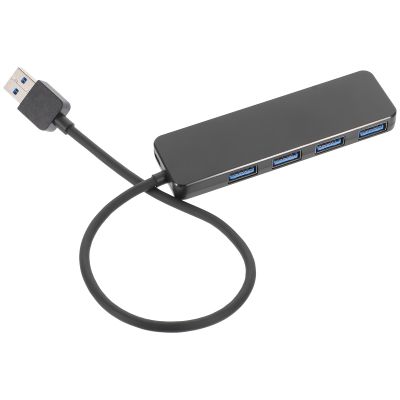 BESPORTBLE USB 3.0 Hub 4 Ports Data Splitter Portable USB Expansion Adapter for Laptop Notebook PC Black 25Cm Cable