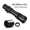 Lens Compatible for 420-800mm F8.3-F16 Full Frame Telephoto Lens with 2X Converter & T2 Mount(Black,L-Mount) view 2
