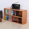 nU8kHd3 CD Storage Rack Double Decker Wooden CD Record Rack Tabletop Albums Display Shelf view 4