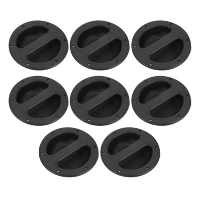 BESPORTBLE 8Pcs Black ABS Speaker Handle Set Professional Round Lift Handles for Speaker Cabinets and Stage Audio Equipment for Easy Carry and Replacement