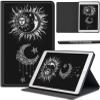 AIRWEE Case for Samsung Galaxy Tab S5e 10.5 Inch 2019 (SM-T720/T725), Slim Lightweight PU Leather Multiple-Angles Stand Full-Body Cover with Auto Wake/Sleep for Galaxy Tab S5e, Black Sun and Moon view 1