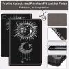 AIRWEE Case for Samsung Galaxy Tab S5e 10.5 Inch 2019 (SM-T720/T725), Slim Lightweight PU Leather Multiple-Angles Stand Full-Body Cover with Auto Wake/Sleep for Galaxy Tab S5e, Black Sun and Moon view 3