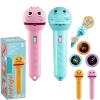 3 Slide Films Projection Torch Light Toy-24 Random Patterns, Kids Christmas Projector Flashlights, Torch Projector Flashlight for Kid,Creative Story Beam Fun Entertainment Gift (Pink-Blue) view 1