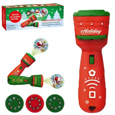 3 Slide Films Projection Torch Light Toy-24 Random Patterns, Kids Christmas Projector Flashlights, Torch Projector Flashlight for Kid,Creative Story Beam Fun Entertainment Gift (red)