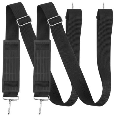 Didiseaon Adjustable 2Pcs Shoulder Strap Set for Camera and Laptop Bags, Black Replacement Bag Harness with Swivel Hooks for Walking and Travel