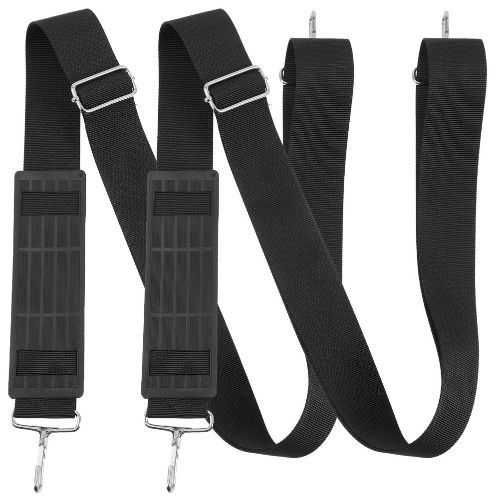 Didiseaon Adjustable 2Pcs Shoulder Strap Set for Camera and Laptop Bags, Black Replacement Bag Harness with Swivel Hooks for Walking and Travel