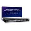 48 Port Gigabit PoE Switch with 2x1000Mbps Uplink, 2x1000Mbps SFP, GiGaPlus 48 Port IEEE802.3af/at PoE @700W, Support VLAN, Metal Housing, Desktop or Wall-Mount, Plug & Play view 1