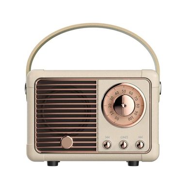 EWUROI Retro BT Speaker Vintage FM Radio Old Fashioned Classic Strong Bass Enhancement(D)