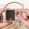EWUROI Retro BT Speaker Vintage FM Radio Old Fashioned Classic Strong Bass Enhancement(D) view 3