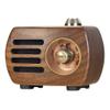 EWUROI Portable Wooden Mini Radios Retro Radio Speaker AUX Cable Play Desktop Vintage Player(D) view 1