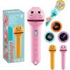 3 Slide Films Projection Torch Light Toy-24 Random Patterns, Kids Christmas Projector Flashlights, Torch Projector Flashlight for Kid,Creative Story Beam Fun Entertainment Gift (Pink) view 1