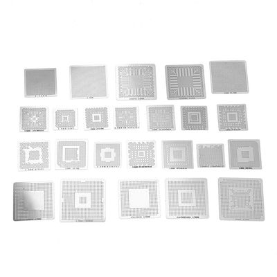 Aumotop BGA Universal Reballing Rework Stencils Durable Set for Laptop Desktop Graphics Card, 130pcs Steel Template Mesh Heat Kit for BGA Chips