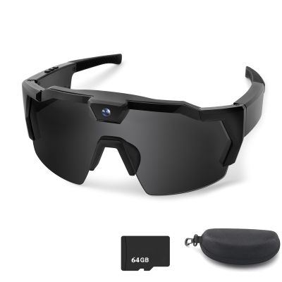 DianSCJ 2026 New Baseball Glasses with Camera, POV Recording 4K Video Camera Glasses for Men Women, for Cycling Hiking, Outdoor Activity Protect (Black-B)