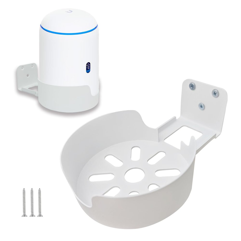 Wall Mount for Ubiquiti UniFi Dream Router & Dream Machine 7 (UDR7) Upgrade Sturdy Metal Bracket Compatible with UniFi Dream Router, Dream Machine, and Dream Machine 7 (Classic-1pack, White)