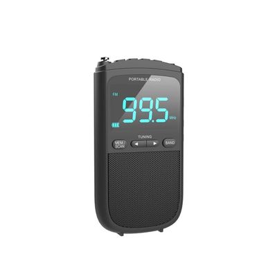 EWUROI Portable Mini FM/AM Stereo Display Radio Storage Station Clock 3.5mm Headphone Output