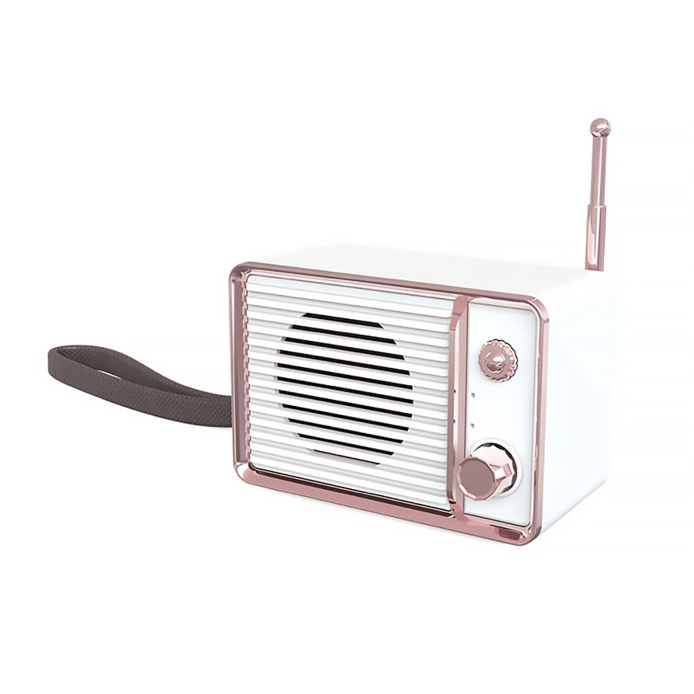 EWUROI Vintage Speaker Stereo Speakers, Portable Powerful Sound TF Card(D)