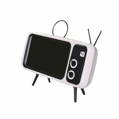 EWUROI Retro HiFi Stereo V5.0 Speaker Portable Vintage Plastic 3W Full-Range Music Player(E)