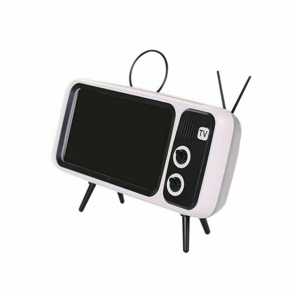 EWUROI Retro HiFi Stereo V5.0 Speaker Portable Vintage Plastic 3W Full-Range Music Player(E)