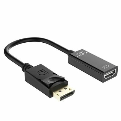 4K DisplayPort to HDMI Adapter, Uni-Directional DP 1.2 Computer to HDMI 1.4 Screen Gold-Plated DP Display Port to HDMI Adapter (Male to Female) Compatible with Lenovo Dell HP and Other Passive