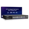 26 Port Gigabit PoE Switch with 24 Port PoE+ 1000Mbps, 2x1000Mbps Uplink, GiGaPlus 26 Port IEEE802.3af/at PoE @320W, Support VLAN, Metal Housing, Desktop or Wall-Mount, Plug & Play view 1