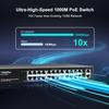 26 Port Gigabit PoE Switch with 24 Port PoE+ 1000Mbps, 2x1000Mbps Uplink, GiGaPlus 26 Port IEEE802.3af/at PoE @320W, Support VLAN, Metal Housing, Desktop or Wall-Mount, Plug & Play view 3