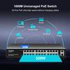 26 Port Gigabit PoE Switch with 24 Port PoE+ 1000Mbps, 2x1000Mbps Uplink, GiGaPlus 26 Port IEEE802.3af/at PoE @320W, Support VLAN, Metal Housing, Desktop or Wall-Mount, Plug & Play view 4