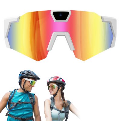 4K HD POV Sports Glasses with Camera, for Smart Camera Glasses for Action Sports, HD Video Recording Glasses (Iridescent Lenses-B,16G)