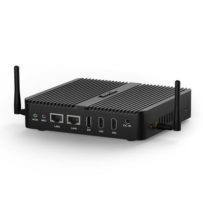 JOVCOR Fanless Mini PC, Industrial Computer N100, Fanless PC Windows 11 Pro, 8GB RAM 256GB NVME SSD, 4K Dual Display, for Industrial Applications