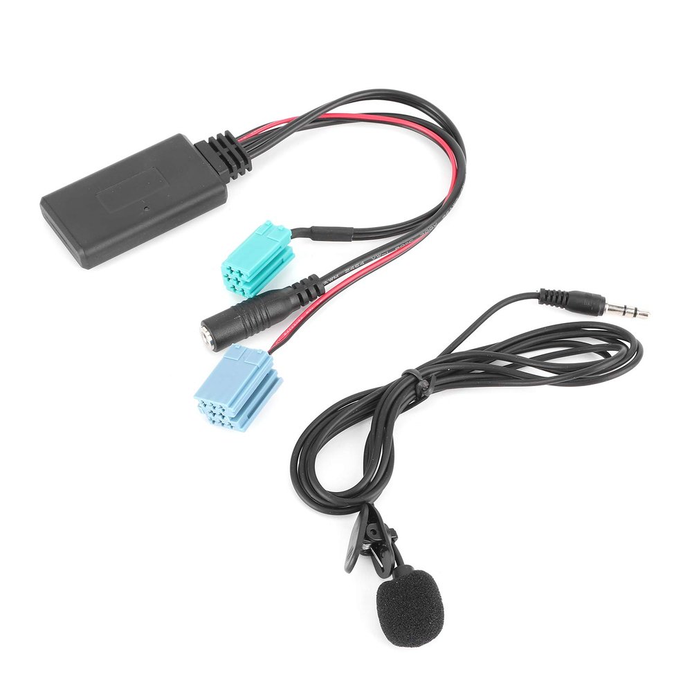 Aumotop 6Pin Audio Cable Adapter with Microphone for ClioEspaceMegane, Easy Plug and Play, Ideal for Car Enthusiasts