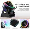 MRMORALE Wireless Induction Speaker, Multifunctional Bluetooth Phone Holder with RGB Light & 360 Rotation, HD Surround Sound, Compatible with iPhone/iPad/Android/Samsung view 4