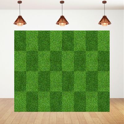 10x5ft Green Grass Photo Backdrop,Football Field of Greens Photography Background for Boy Birthday Party and Events Decoration