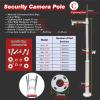 Heavy-Duty Waterproof Antirust Ground Pole for Farms/School/Intersections/Tourist Sites, Outdoor Universal Security Camera Extension Rod with Suspended Bracket(6 m/19.7 ft) view 2