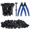 400 Pcs Heavy-Duty Self-Locking Cable Tie Buckle Kit  Includes 2 Flush Cutters & Pliers Tip Protectors for Car Repairs, Home, Office & Outdoor Organization view 1