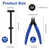 400 Pcs Heavy-Duty Self-Locking Cable Tie Buckle Kit  Includes 2 Flush Cutters & Pliers Tip Protectors for Car Repairs, Home, Office & Outdoor Organization view 2