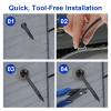 400 Pcs Heavy-Duty Self-Locking Cable Tie Buckle Kit  Includes 2 Flush Cutters & Pliers Tip Protectors for Car Repairs, Home, Office & Outdoor Organization view 4