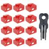 Heyous 12PCS RJ45 Network Port Lock with Key Anti Dust Protector Cover Suitable for Laptop Router Switches view 1