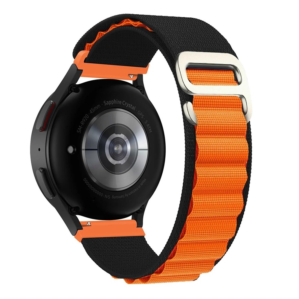 20mm 22mm Nylon Strap Compatible with Watch GT3 GT 3 2 42 46mm Wristband Watch 4 3/GT2 Pro Replacement Bracelet GT2E Belt Accessories(Black orange,22mm)