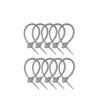 Cable Ties 50pcs 18cm Silicone Reusable Bag Ties Twist Wire Fasten Cable Zip Tie Headset Data Lines DIY for Home Office School(50PCS Gray) view 1