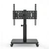 32-90 Inch Universal TV Mobile Floor Cart Stand - Rotating Rolling Display Mount with Adjustable Height & Locking Wheels view 1
