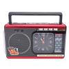 Yoidesu Retro Radio, Multifunctional AM FM SW Bluetooth Speaker with Clock and Flashlight, Portable Vintage Radios with Telescopic Antenna for Home and Office Use (Red) view 1