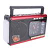 Yoidesu Retro Radio, Multifunctional AM FM SW Bluetooth Speaker with Clock and Flashlight, Portable Vintage Radios with Telescopic Antenna for Home and Office Use (Red) view 2