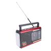 Yoidesu Retro Radio, Multifunctional AM FM SW Bluetooth Speaker with Clock and Flashlight, Portable Vintage Radios with Telescopic Antenna for Home and Office Use (Red) view 3