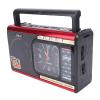 Yoidesu Retro Radio, Multifunctional AM FM SW Bluetooth Speaker with Clock and Flashlight, Portable Vintage Radios with Telescopic Antenna for Home and Office Use (Red) view 4