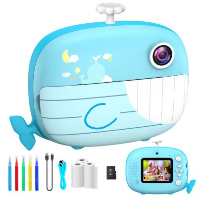 Kids Camera Instant Print 12MP Instant Camera Ink Free Printing Camera for Boys Grils Aged 3-10 Selfie Camera for Kids 3-12 Year Old Boys Girls Gifts Blue