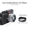 1.5/50 Metal Square Lens Hood (with Cover), Suitable for ZEISS C Sonnar T* ZM 1.5/50 M-Mount Camera Accessories (Black) view 2