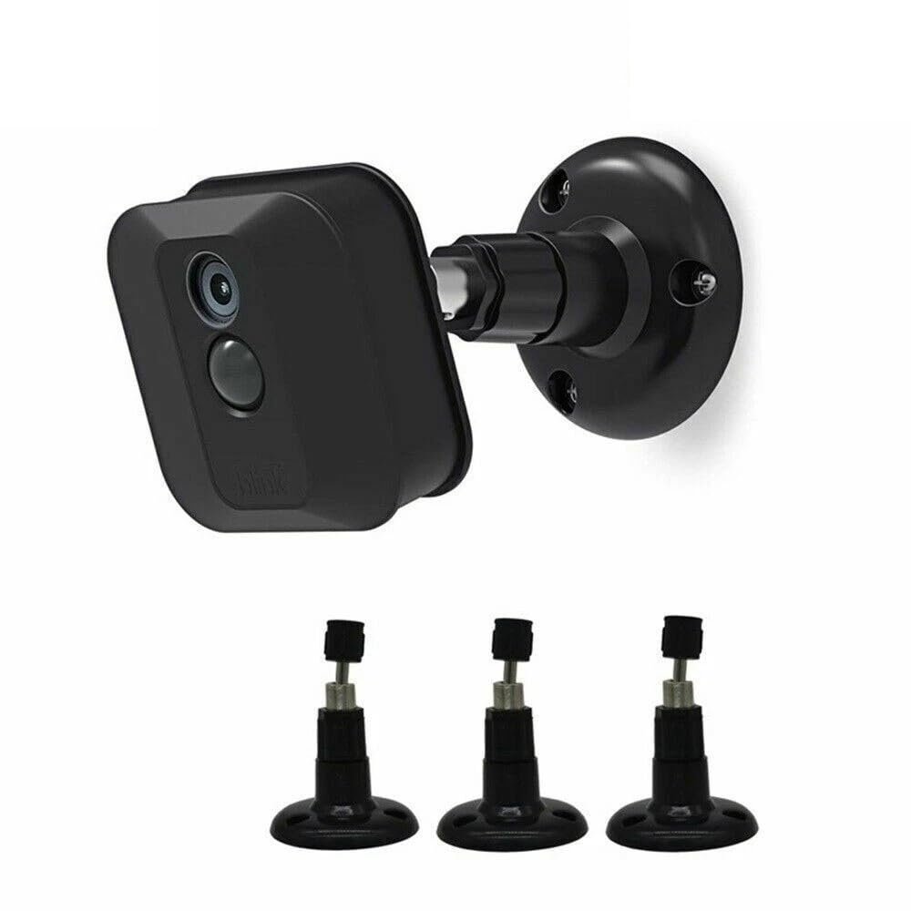 3 Pack Blink Outdoor Camera Mount, 360 Degree Adjustable Indoor/Outdoor Wall Mount Bracket for Blink Home Security System Black