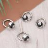 4 Pcs 1/4"-20 Thread Camera Fixing Screw Stainless Steel D Ring Screw Hinged Holder with Rubber Padded Camera Carabiner Clip for Tripod DSLR Cameras Shoulder Straps Wrist Straps Gimbals Selfie Sticks view 3